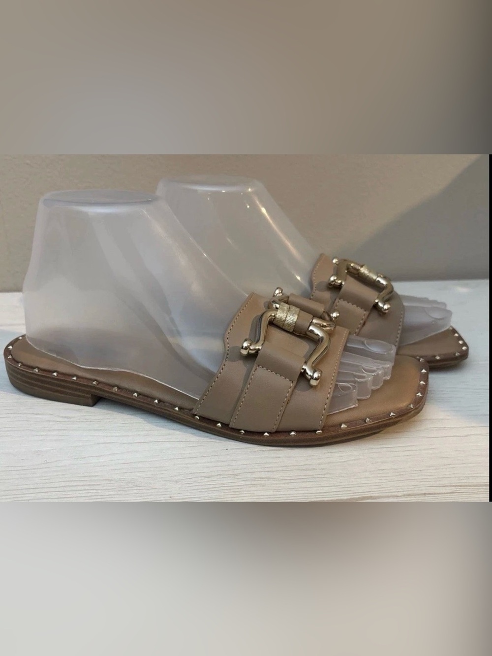 Steve Madden Alita Sandals Tan Camel Slides Women’s Sz 6.5